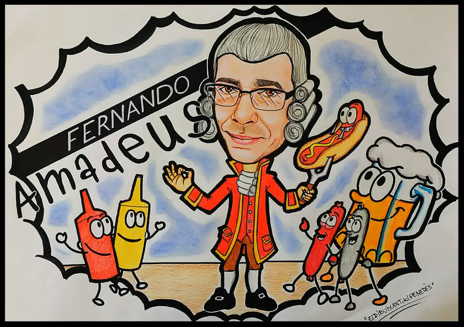 Caricatura d'un cuiner per a restaurant